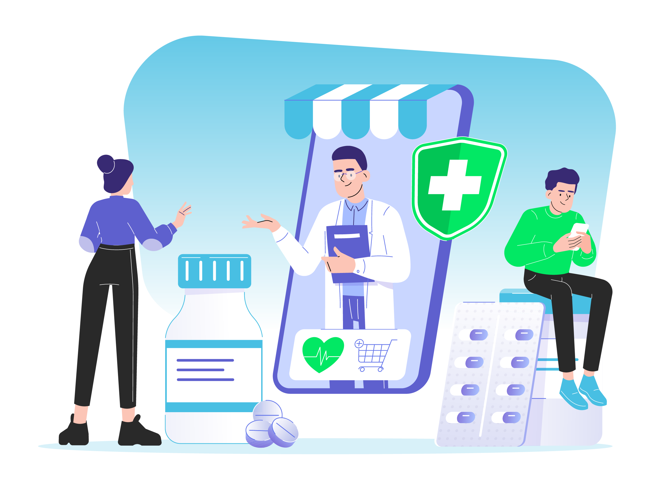 Software Development Page Illustrations_Off-the-Shelf Telehealth Solutions